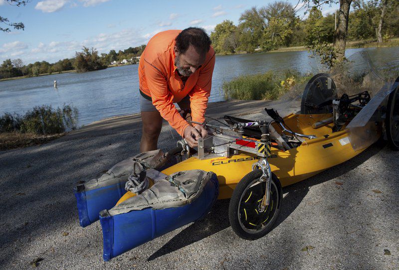 Carthage man determined to finish cross-country ride on amphibious vehicle